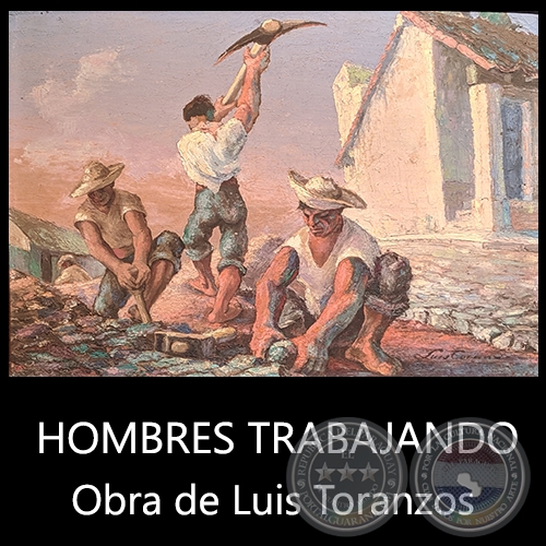 HOMBRES TRABAJANDO - Obra de Luis Toranzos - Ao 1958